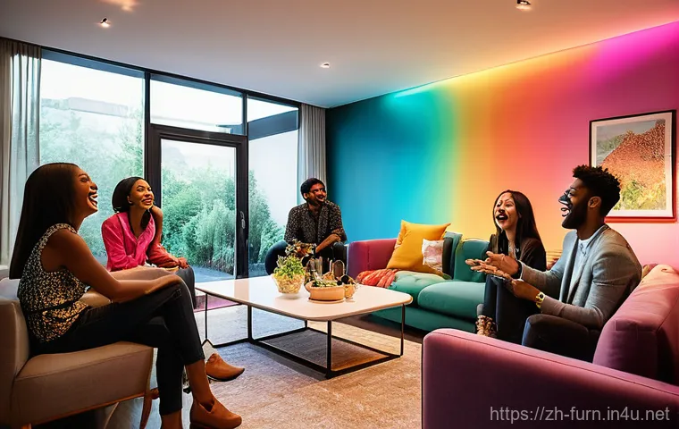 LED 무드등 추천 - **"Serene Bedroom Retreat with Warm Ambient Lighting"**
    A tranquil and cozy bedroom at dusk, fea...